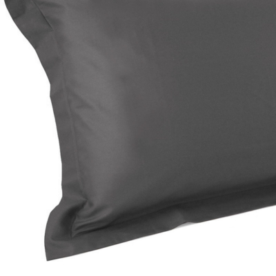 Coppia federe 4 volani Fazzini Tinta unita Piombo Scuro ARIANNA