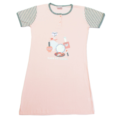 Camicia da notte donna Sublime Tinta unita Rosa MAKE UP MANIA