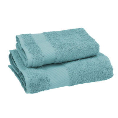 Set 1+1 coppia asciugamano Gabel Tinta unita Petrolio MILLE