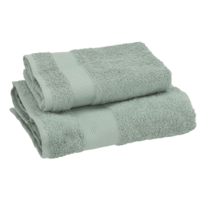 Set 1+1 coppia asciugamano Gabel Tinta unita Aloe MILLE