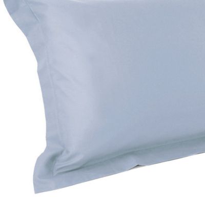 Coppia federe 4 volani Fazzini Tinta unita Blue Fog ARIANNA