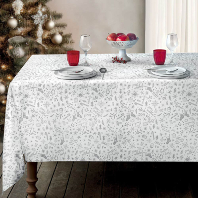Tovaglia Vallesusa Natale Argento JOYFUL