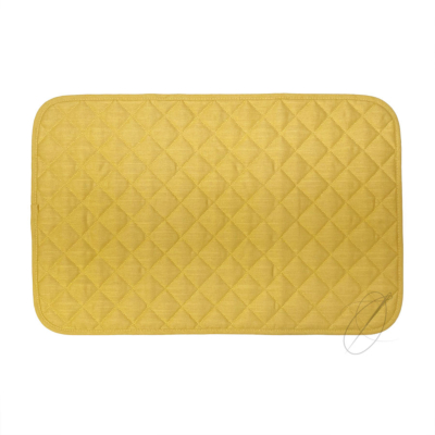 Tovaglietta americana trapuntata Maison Sucrée Tinta unita Mostarda ESSENZIALE