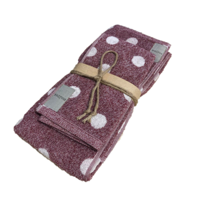 Set 1+1 coppia asciugamano Fazzini Pois Blu POIS