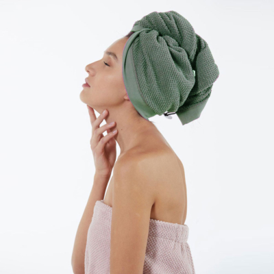 Accessori Turbante asciugacapelli Maison Sucrée Tinta unita Eucalipto PEPE