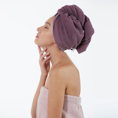 Accessori Turbante asciugacapelli Maison Sucrée Tinta unita Legno Rosa PEPE