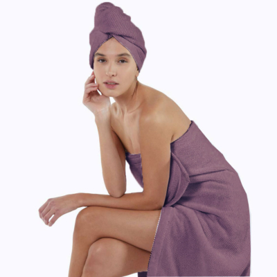 Telo bagno pareo donna Maison Sucrée Tinta unita Legno Rosa PEPE