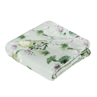 Copriletto leggero Fazzini Floreale Gray Green SUMMER