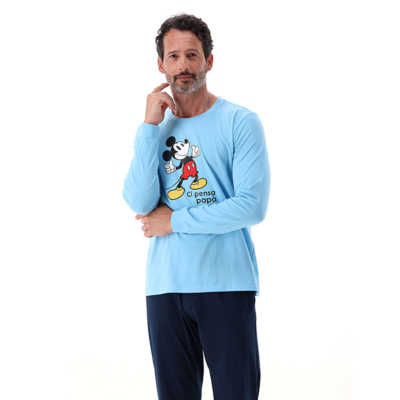 Pigiama uomo Maryhome Mickey Mouse Azzurro MICKEY