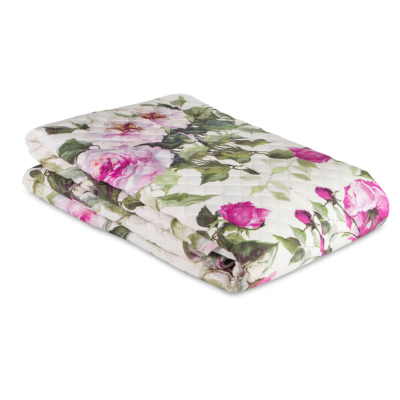 Copriletto trapuntato piazzato Blumarine Floreale Lavanda ADELE