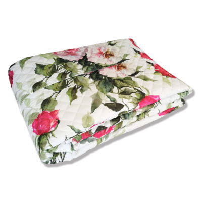 Copriletto trapuntato Blumarine Floreale Rossetto ADELE