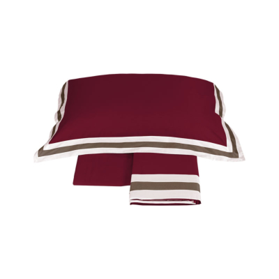 Completo letto Fazzini Geometrico Burgundy-Corteccia SENTIERI