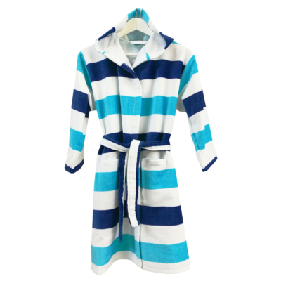 Accappatoio Pretti Righe Azzurro PALIO