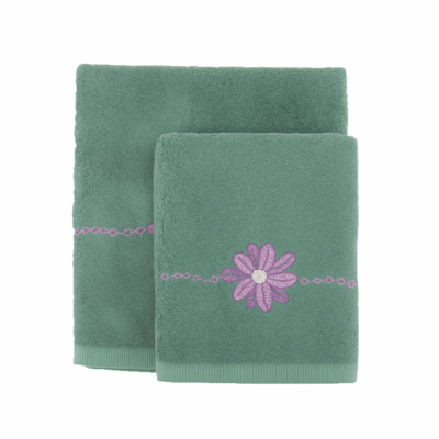 Set 1+1 Coppia Asciugamano Maison Sucrée Natale Eucalipto COCCOLE