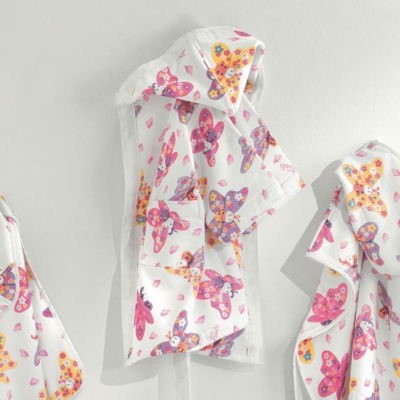 Accappatoio baby Trudi Animali Bianco BUTTERFLY