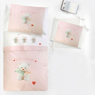 Trapunta con paracolpi Trudi Animali Rosa Chiaro COCCOLE