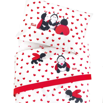 Completo letto Trudi Animali Rosso FORTUNA Lettino con le sponde