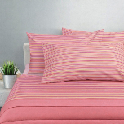 Completo letto in flanella Gabel Geometrico Fuxia GIOIA