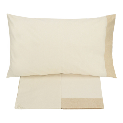 Completo letto Gabel Pelle d'elefante Beige CHROMO