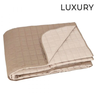 Copriletto trapuntato Gabel Tinta unita Bronzo - Luxury CHROMO
