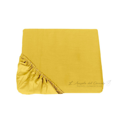 Sotto con gli angoli sfuso Fazzini Tinta unita Ocra ARIANNA