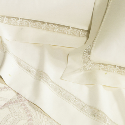 Completo letto ricamato Blumarine Tinta unita Beige MELANIE