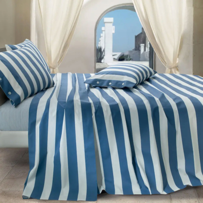Completo letto copriletto Gabel righe blu PATRASSO