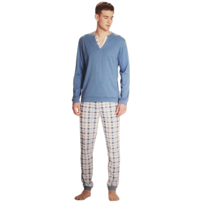 Pigiama uomo Ragno Scacchi Azzurro ADAM