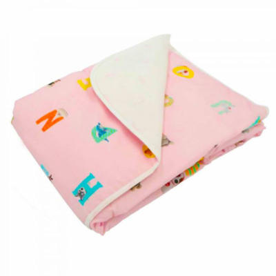 Copriletto trapuntato Trudi Lettere Rosa chiaro ALFABETO