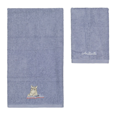 Set 1+1 coppia asciugamano Maryhome Animali Avion NE PARLIAMO