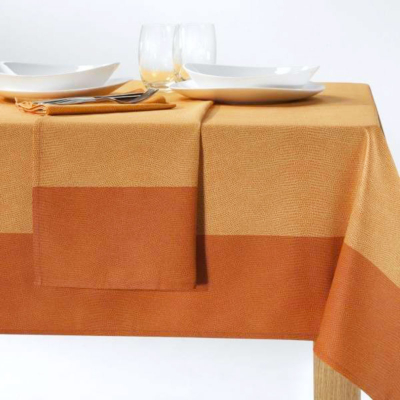 Runner con tovaglioli Vallesusa Pelle d'elefante Arancio CHROMO