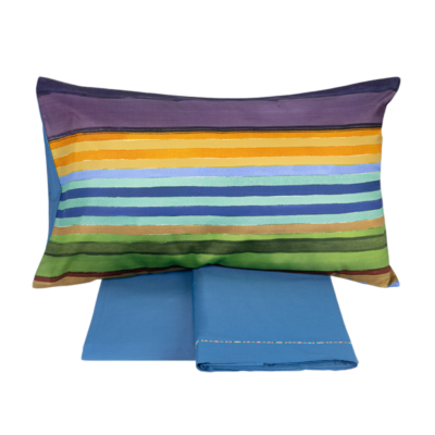 Completo letto Fazzini Righe Multicolor MILLENNIALS