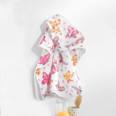 Accappatoio poncho Trudi Animali Bianco BUTTERFLY