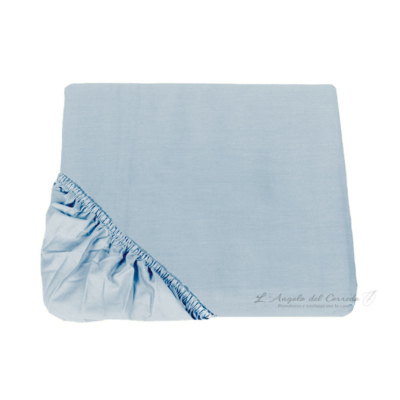 Sotto con gli angoli sfuso Fazzini Tinta unita Blue Fog ARIANNA