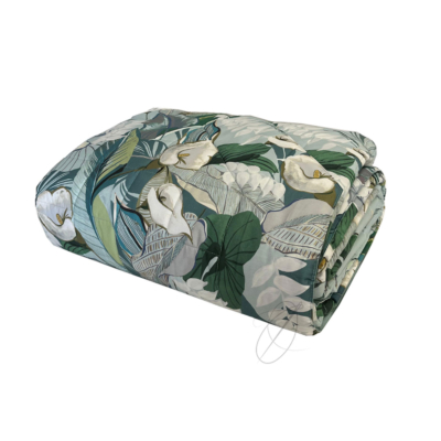 Copriletto trapuntato quilt Fazzini Floreale Verde CALLE