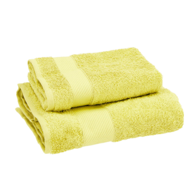 Set 1+1 coppia asciugamano Gabel Tinta unita Cedro MILLE