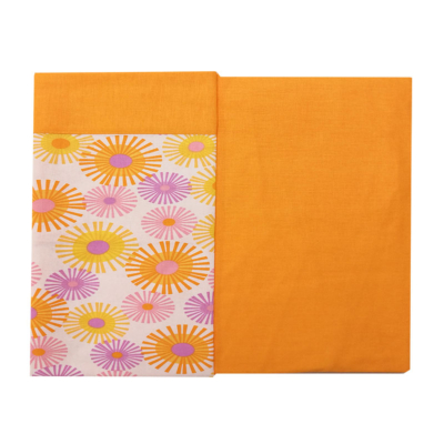 Completo letto Gabel Floreale Arancio CLIPPER