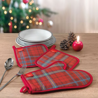 Set cucina 3 pezzi Gabel Natale Rosso AYAS