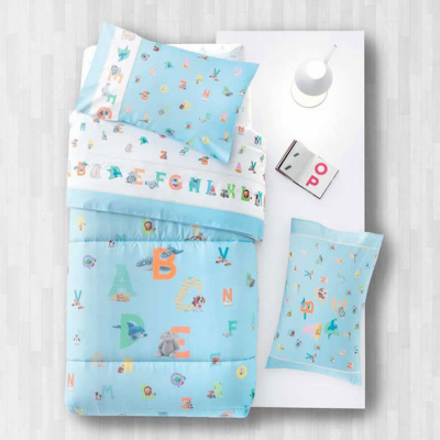 Completo letto Trudi Lettere Azzurro chiaro ALFABETO