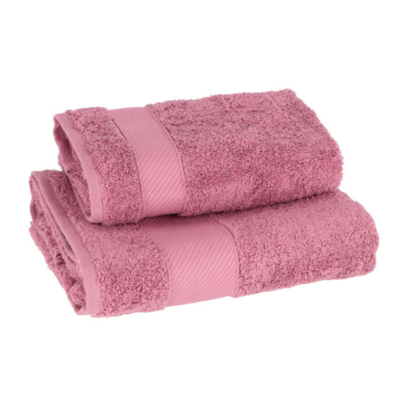 Set 1+1 coppia asciugamano Gabel Tinta unita Mauve MILLE