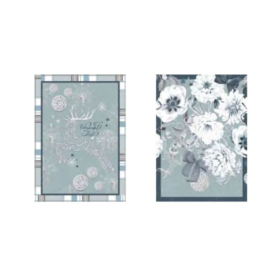 Coppia asciugapiatti Maison Sucrée Natale Blu BLUE WINTER