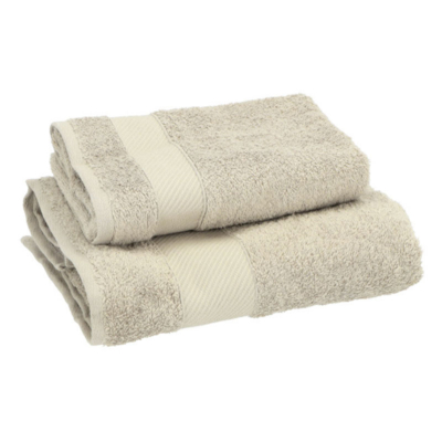 Set 1+1 coppia asciugamano Gabel Tinta unita Beige Nebbia MILLE