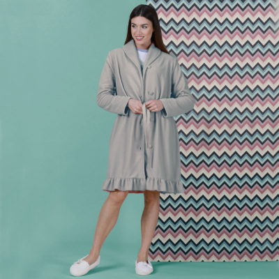 Vestaglia donna Maryhome Righe Grigio Melange GRECA