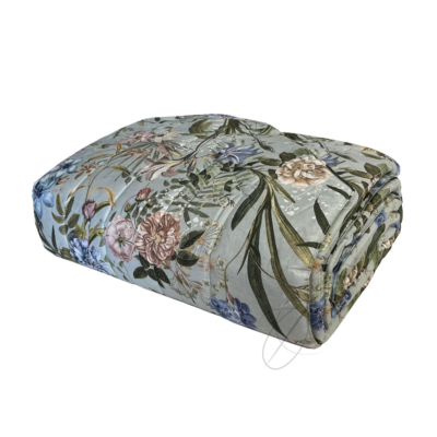 Copriletto trapuntato quilt Fazzini Floreale Verde VANITAS