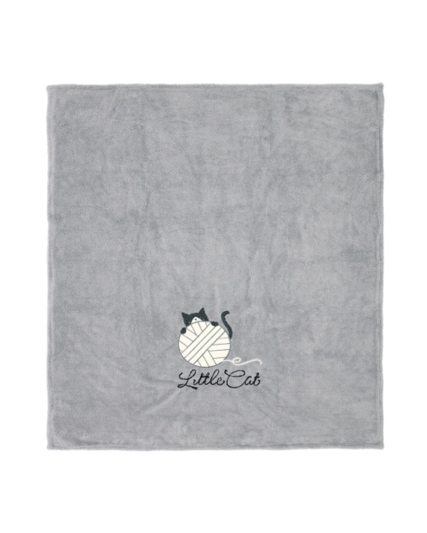 Plaid Maryplaid Animali Grigio Melange LITTLE CAT