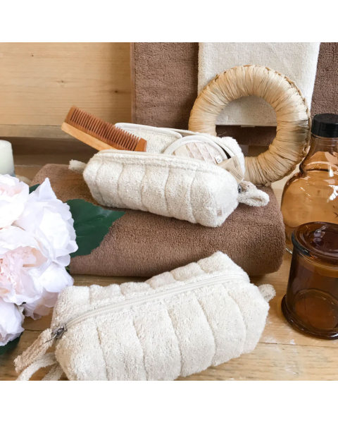 Beauty pochette Beccalli For Life Tinta unita Panna POUCH