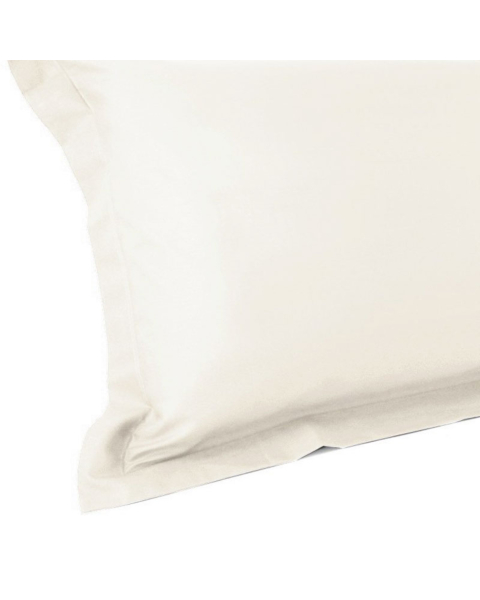 Coppia federe 4 volani Fazzini Tinta unita Panna ARIANNA