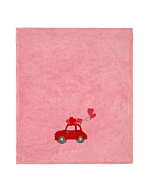 Plaid Maryplaid macchina rosa CUORI IN CORSA