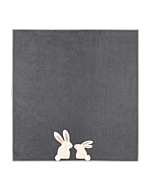 Plaid Maryplaid Animali Antracite Melange CONIGLIETTI