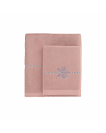 Set 1+1 Coppia Asciugamano Maison Sucrée Natale Rosa Cipria COCCOLE